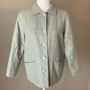 L.L Bean Linen/Cotton Blend Lined Barn Coat Jacket